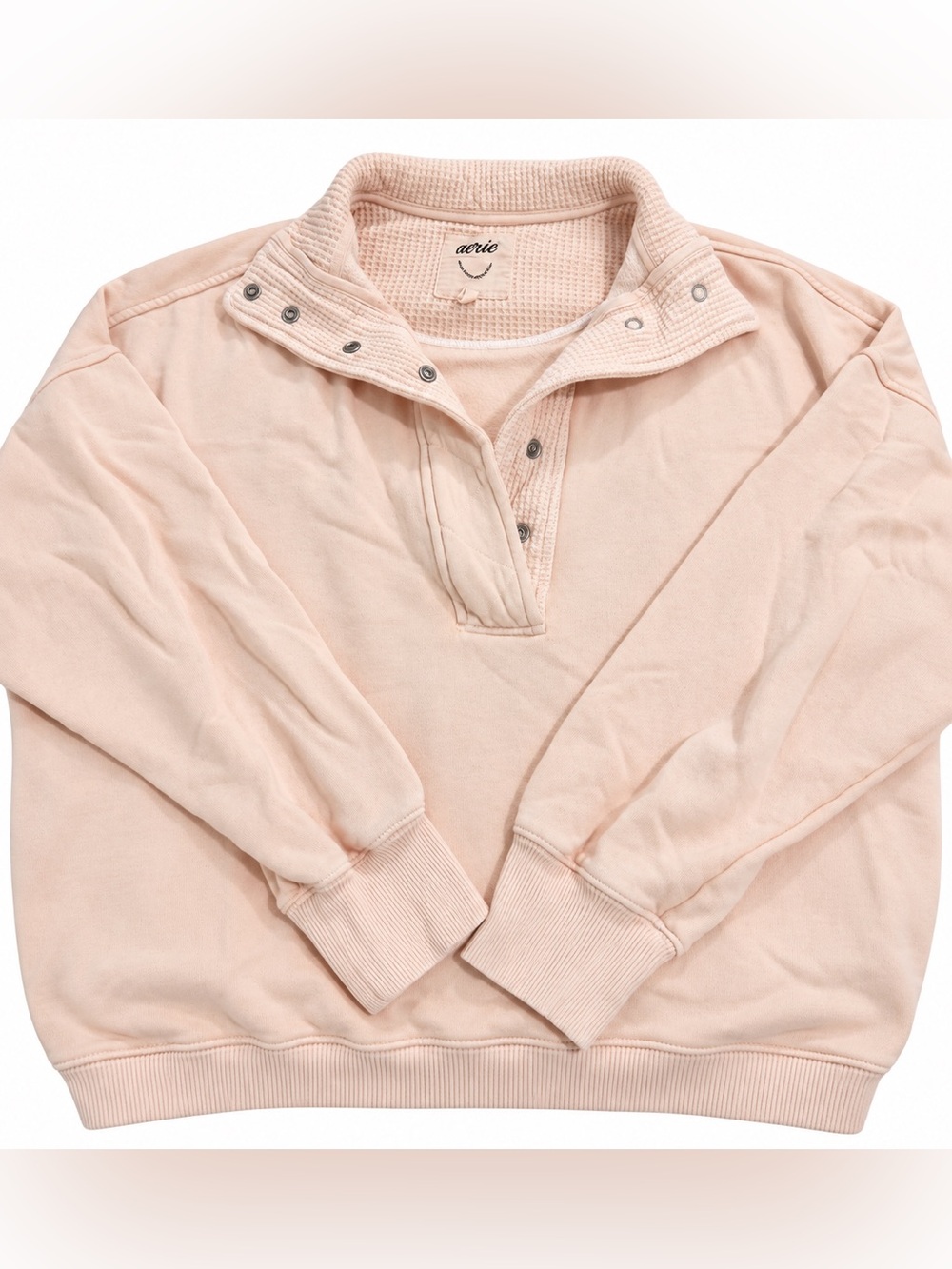 Aerie Quarter snap oversized sweatshirt